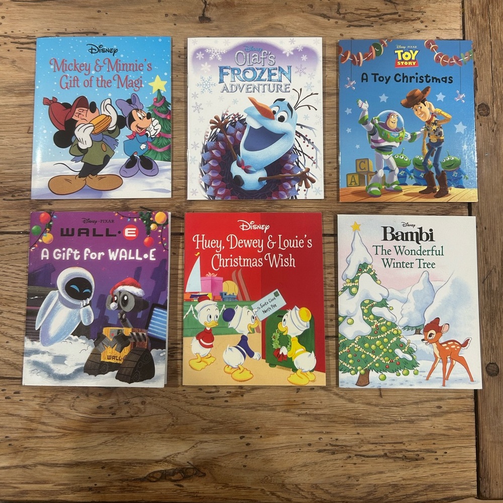 Mini Disney Christmas books set of 6
